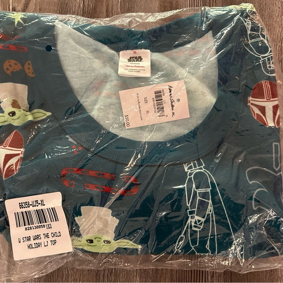 NWT Hanna Andersson Organic Star Wars Long John Pajama Top Adult Size XL - Picture 2 of 2